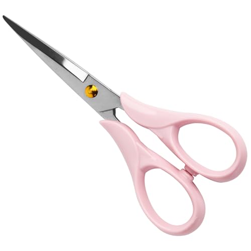 CREECHWA Aesthetic Pink Acrylic Scissors, 6.3" Craft Shears with Sharp Stainless Steel Blades for Home Office & School, Cute Stationery Tools for Bullet Journaling, Scrapbooking & Gift Wrapping - Image 1