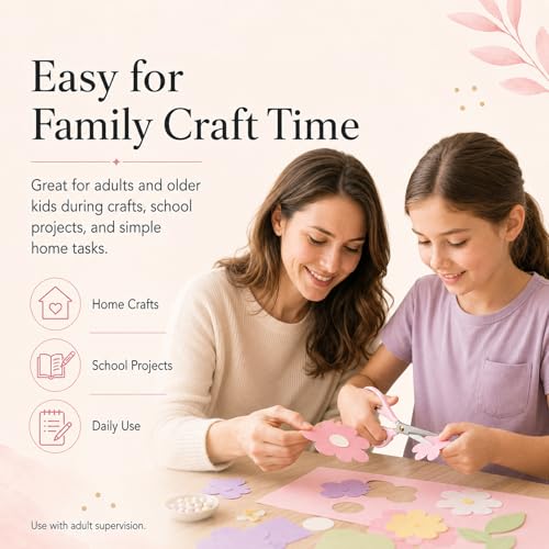 CREECHWA Aesthetic Pink Acrylic Scissors, 6.3" Craft Shears with Sharp Stainless Steel Blades for Home Office & School, Cute Stationery Tools for Bullet Journaling, Scrapbooking & Gift Wrapping - Image 5