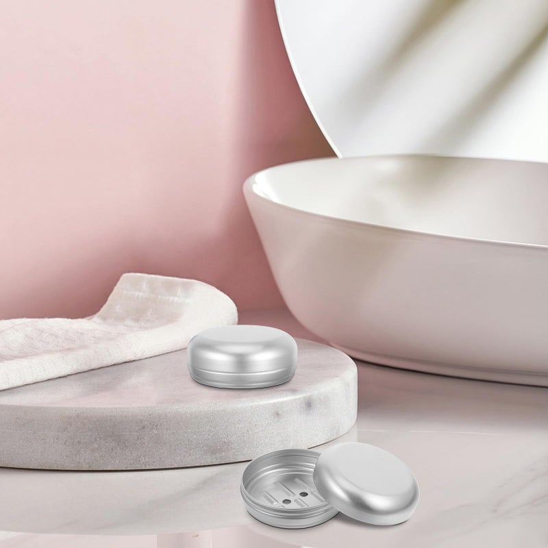 Aluminum Travel Soap Box With Drain Holes For Shower 2pcs - Image 5