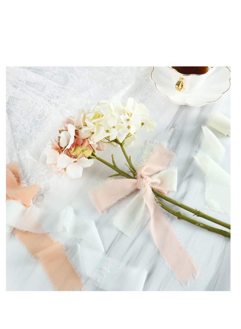 6 Rolls of Handmade Chiffon Fringe Ribbon for Gift & Bouquet Wrapping - 3.5cm x 450cm, Perfect for DIY Crafts & Decorations - Image 4