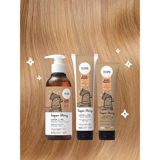 YOPE SUPER SHINY HAIR CONDITIONER WITH LINSEED BIOFERMENT, ITHACONIC ACID AND TSUBAKI OIL | LAMINATION EFFECT, DETANGLING, ANTI-FRIZZ, VEGAN, NATURAL, DERMATOLOGICALLY TESTED | 170 ML - Image 3