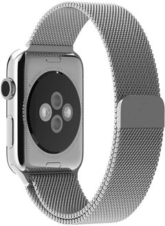 Generic Generic Replacement Band for Apple Watch 42mm, 45mm and 49mm Series 1 2 3 4 & HK8PRO MAX & HK9 PRO & X8+ Ultra & DT8 MAX & Microwaer Ultra Stainless Steel with Unique Magnet Lock Milanese Loop 