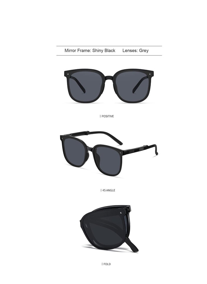 Carry Polarized Foldable Mini Folding Sunglasses Polarized UV Protection Trendy Designer Sun Glasses Classic Square Frame Anti Glare Sunglasses for Women Men - Image 2