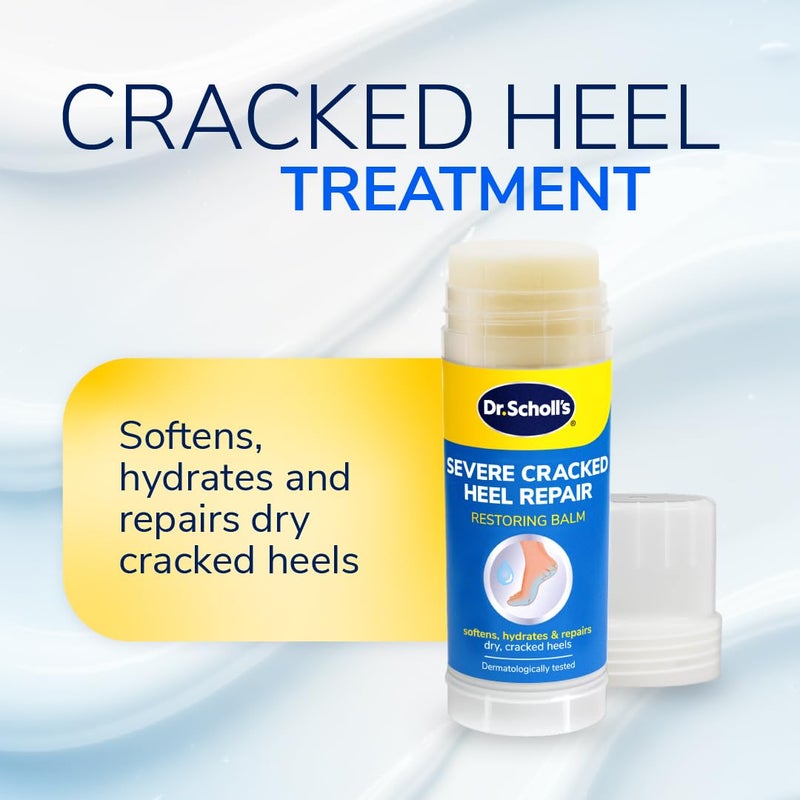 Dr. Scholl's بلسم إصلاح كعب القدم المتشقق الشديد من د. شول 2.5 أونصة، مع 25% يوريا للقدمين الجافتين والمتشققين، يعالج ويرطب من أجل أقدام صحية - Image 2