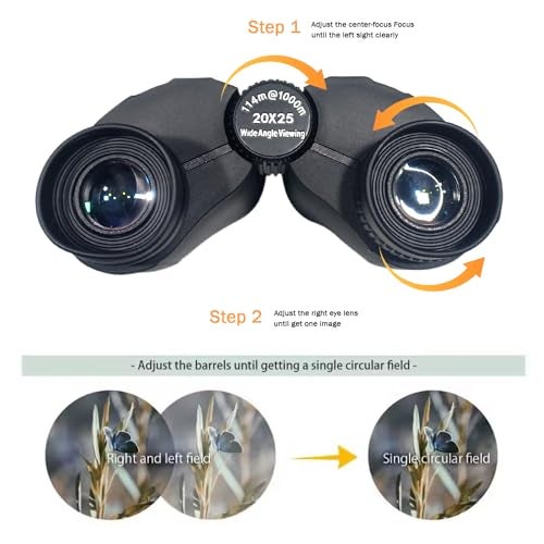 Kreshu 10x25 Wideangle Sightseeing Binoculars | Proffessional Long Distance | Compact Durbin for Trekking Hiking Sightseeing | HD Vision (1-Pcs) - Image 2