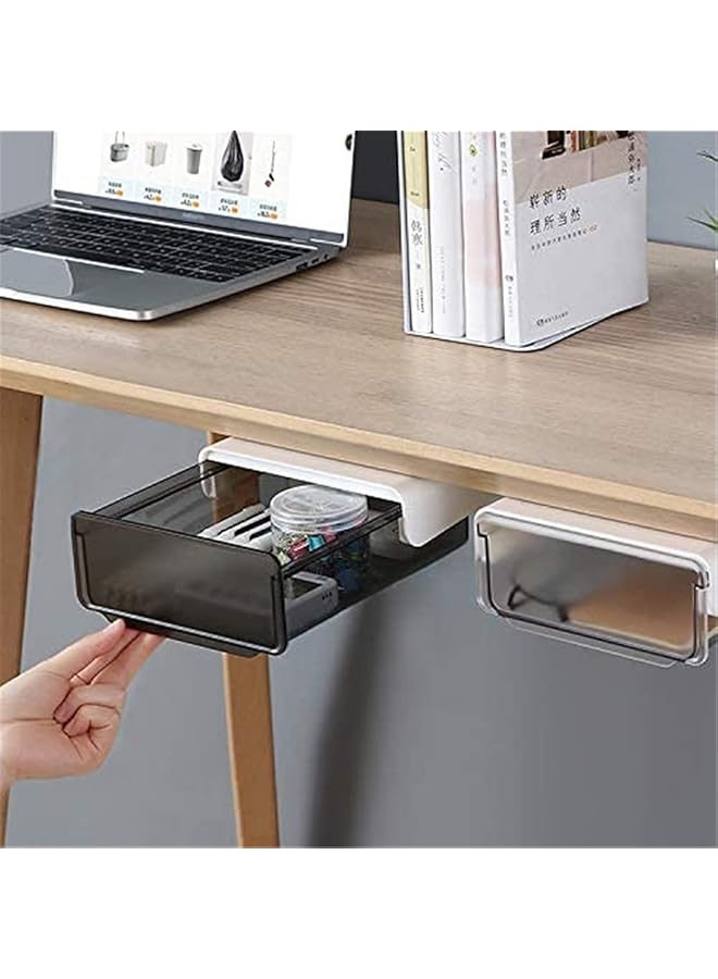 erorex Self Adhesive Under Desk Drawer Slide Out Add A Drawer Under Desk Under Mount Desk Drawer Office Organizers And Storage Drawers Under Mounted Black - Image 1