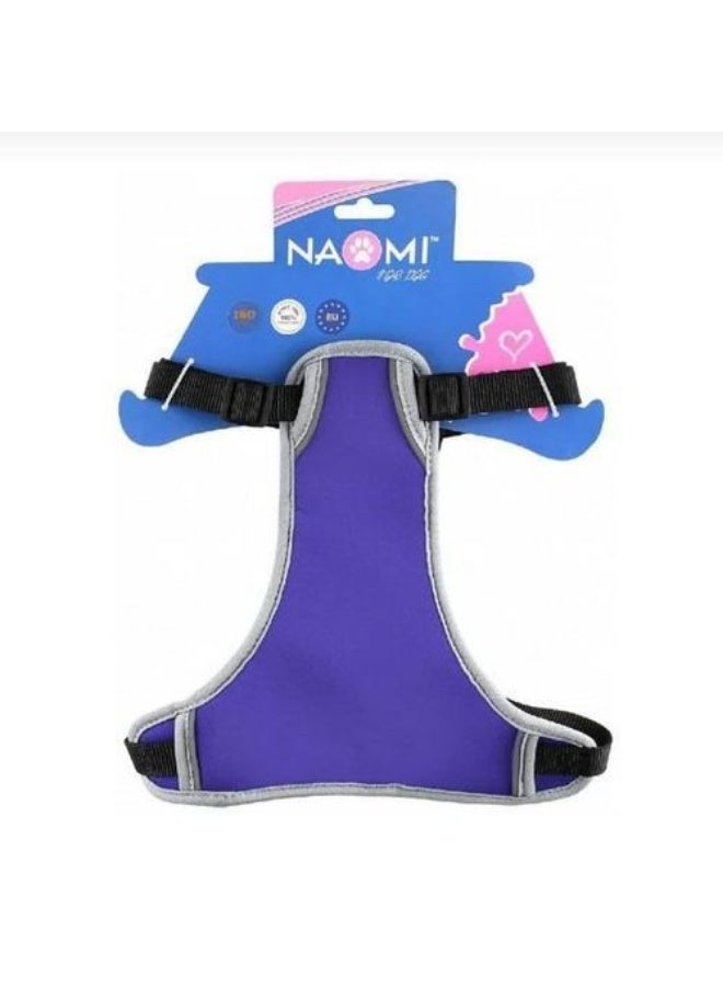 naomi medium purple & gray dog harness