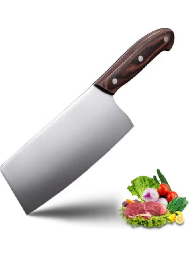 Vegetable Chef Knife – Thin & Lightweight Stainless Steel Blade with Comfortable Wooden Handle - Image 1