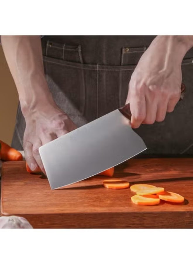 Vegetable Chef Knife – Thin & Lightweight Stainless Steel Blade with Comfortable Wooden Handle - Image 2