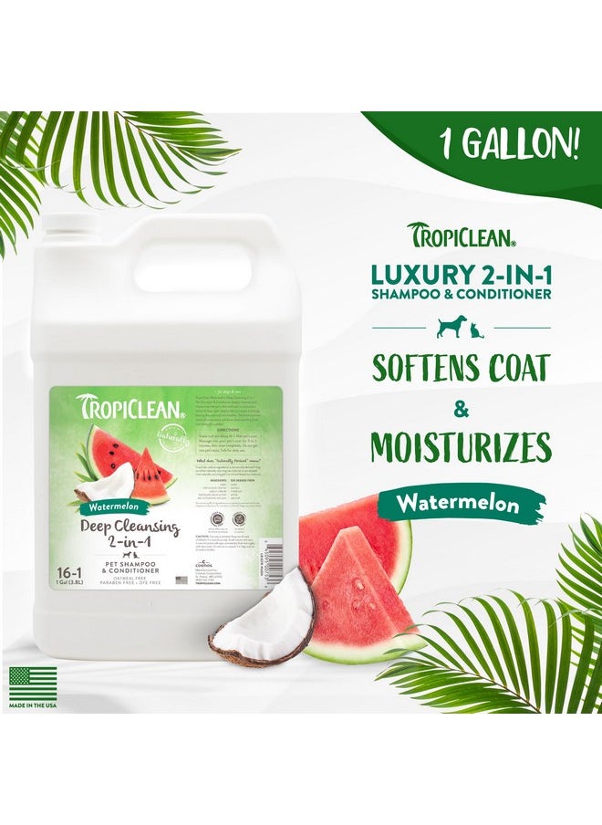 TropiClean Watermelon Refreshing 2In1 Shampoo And Conditioner, 1 Gal  - Image 2