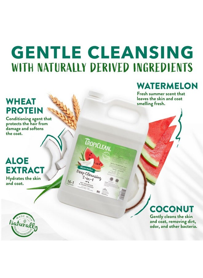 TropiClean Watermelon Refreshing 2In1 Shampoo And Conditioner, 1 Gal  - Image 5
