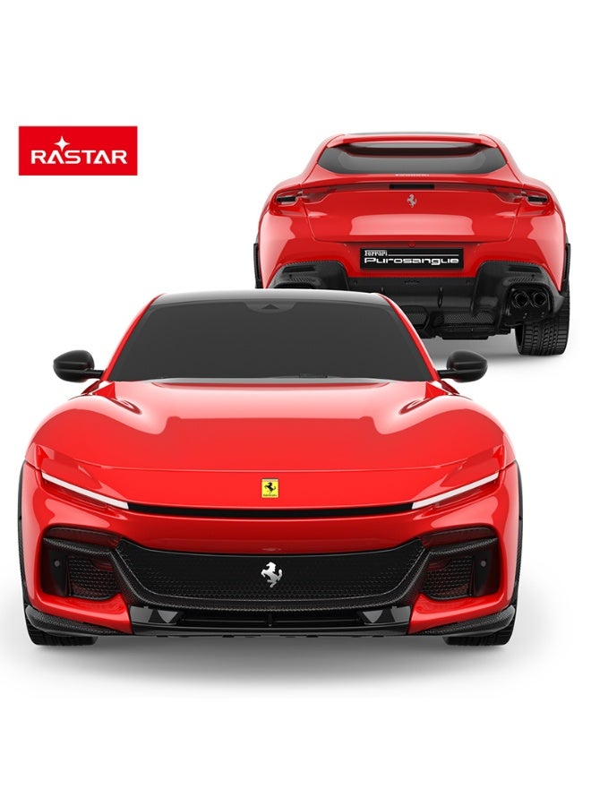 Rastar 1:24 Scale Officially Licensed Ferrari Purosangue Remote Control SUV - Red - Image 3