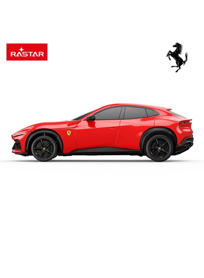 Rastar 1:24 Scale Officially Licensed Ferrari Purosangue Remote Control SUV - Red - Image 5