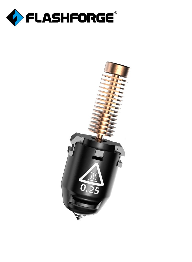 FLASHFORGE Adventurer 5M Series 3D Printer Nozzle, 0.25mm 280℃ High Flow 32mm³/s Nozzle for Stable High-Speed Printing, 3S Quick-Detachable Nozzle， for Adventurer 5M/5M Pro 3D Printers（0.25mm） - Image 1