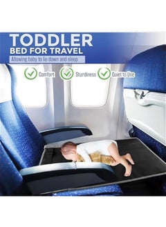 Kids Airplane Footrest, Portable Travel Foot/Leg Rest Hammock Toddler Bed Airplane Seat Extender Mat with Storage Pocket Fits Airplane Flights/High-Speed Rail Seat/Cars/Buses/Trains (Black) - pzsku/Z427686AD9B8DE1AE503EZ/45/_/1728684064/9a8dc149-8b55-4441-a944-b6830eda4716