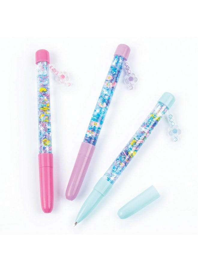 Make It Real Make It Real DIY Floaty Pens Kit - Create 3 Sparkly, Customizable Pens with Glitter & Charms - Fun Craft for Tweens, Girls & Kids Ages 8+ -Mess-Free Creative Activity Great Gift for Artistic Kids  - Image 4