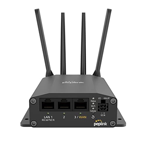 Peplink Cellular Router MAX BR1 Mini - LTE (CAT 7) WiFi Router | LTE Cellular Modem | 3 Ethernet LAN, Built-in WiFi | Redundant SIM Slots, Built-in eSIM | Upgradeable to Dual WAN | VPN capable - Image 1