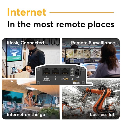 Peplink Cellular Router MAX BR1 Mini - LTE (CAT 7) WiFi Router | LTE Cellular Modem | 3 Ethernet LAN, Built-in WiFi | Redundant SIM Slots, Built-in eSIM | Upgradeable to Dual WAN | VPN capable - Image 3