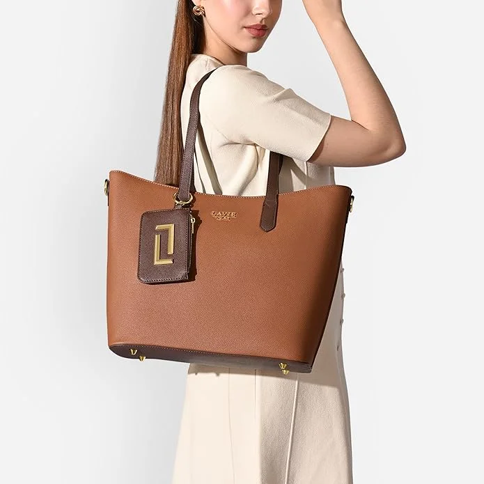 لافي حقيبة نسائية فاخرة ديلون مزدوجة لون بيج