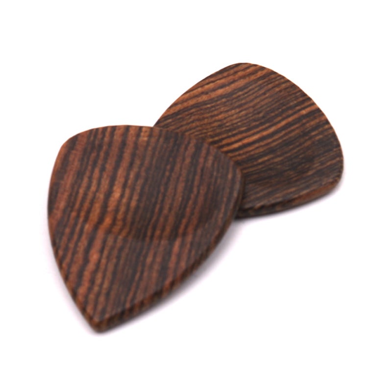2pcs Wood Guitar Picks Plectrum for Acoustic Guitar Ukulele Bocote Wood - Image 1