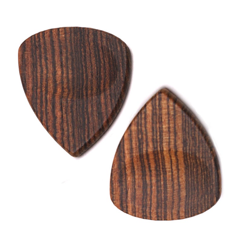 2pcs Wood Guitar Picks Plectrum for Acoustic Guitar Ukulele Bocote Wood - Image 4