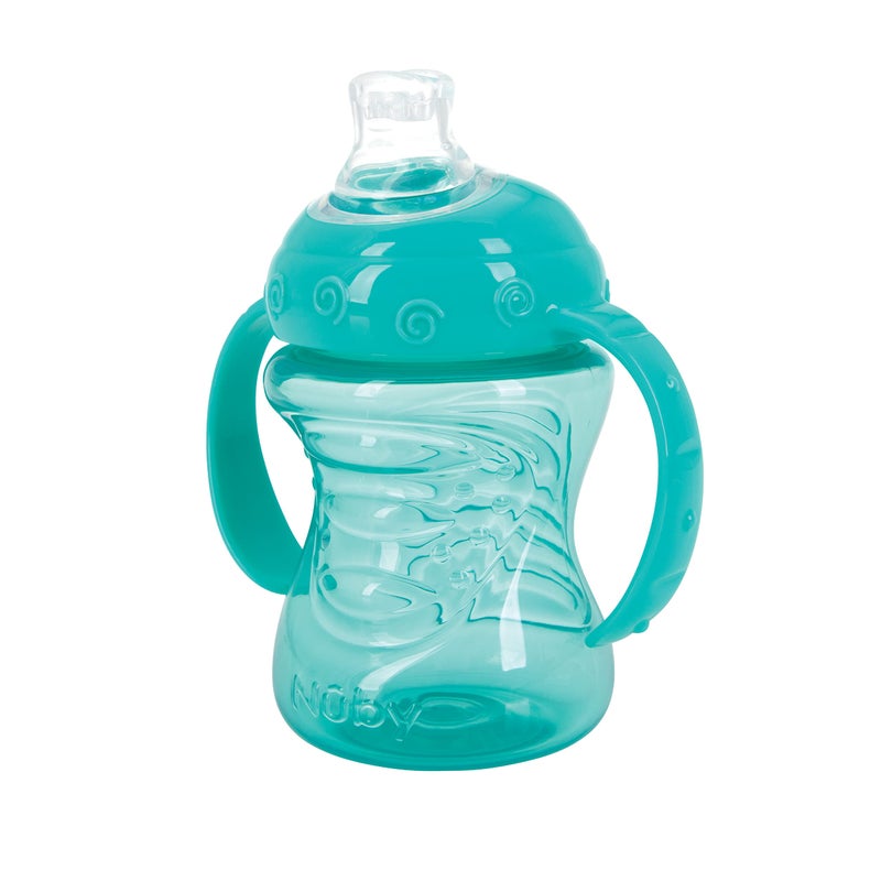 Nuby Two-Handle No-Spill Super Spout Grip N' Sip Cup, 8 Ounce, Single pack of 1 Cup, Colors May Vary - Image 2
