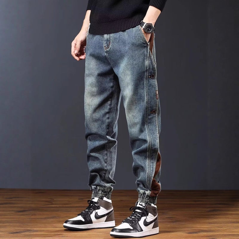 Unisex Classic Denim Jeans Loose Fit Daily Outdoor Wear - Image 2