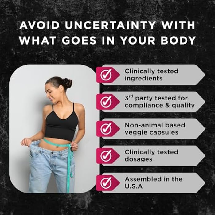 UNALTERED مكمل غذائي غير معدل لتقليل الشهية للنساء - يساعد في إدارة الرغبات، يعزز الشعور بالشبع، ويدعم فقدان الوزن - مكمل غذائي طبيعي مع الكروم بيكولينات والجلوكومانان - 120 كبسولة نباتية - Image 5