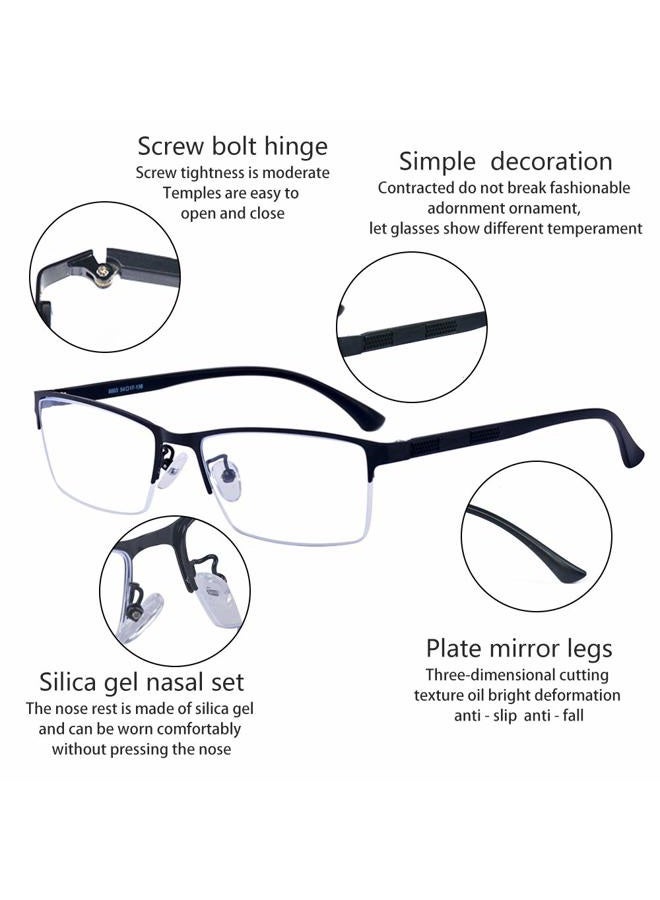 ALWAYSUV Half Frame Clear Lens Business Glasses Prescription Optical Glasses Frame - Image 5