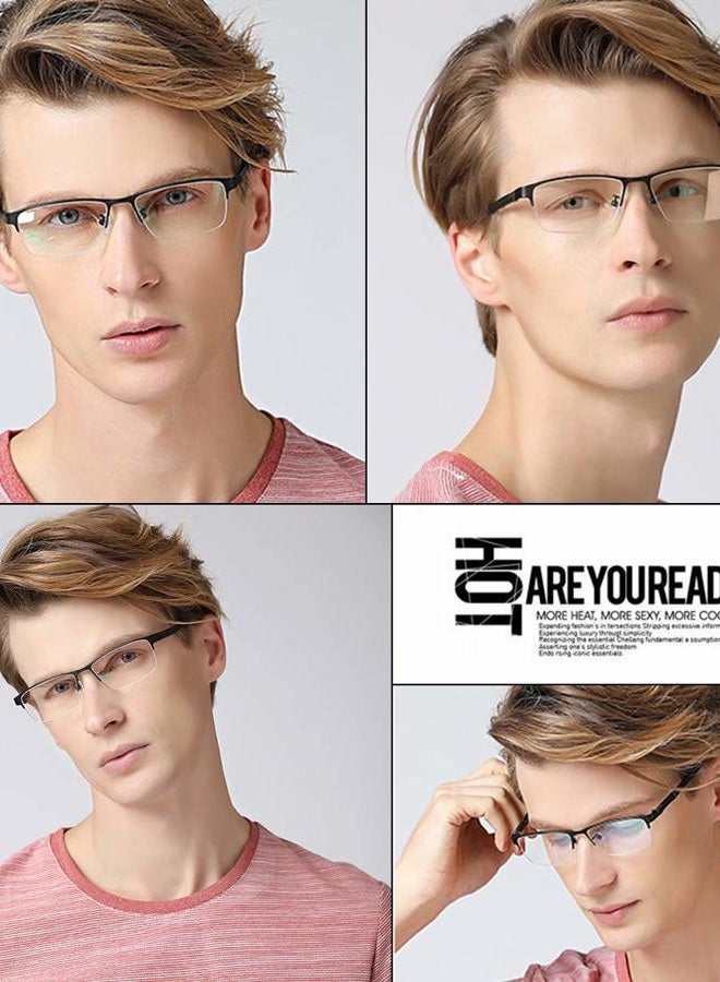 ALWAYSUV Half Frame Clear Lens Business Glasses Prescription Optical Glasses Frame - Image 4