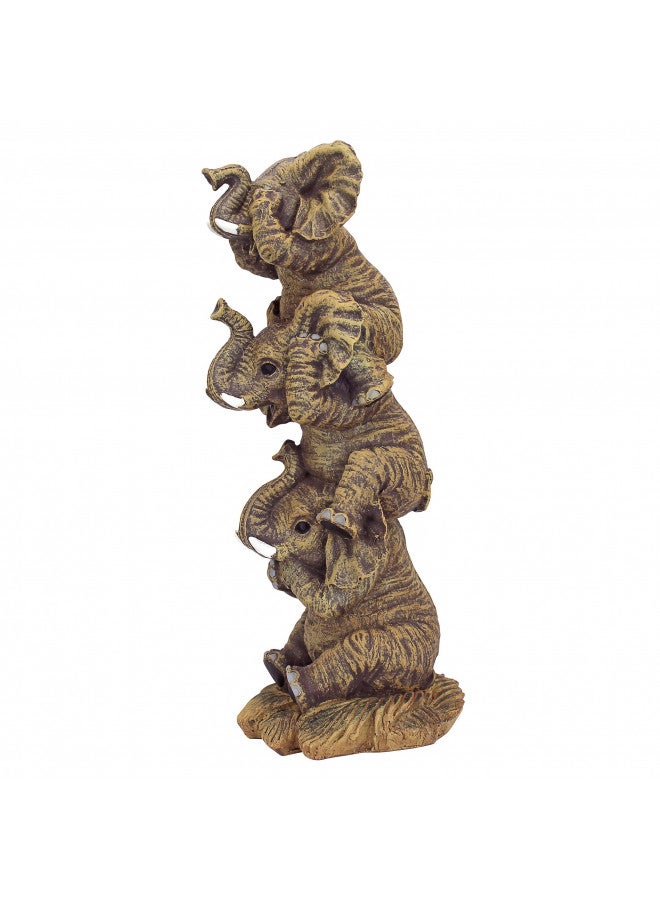 Design Toscano NG33769 Hear-No, See-No, Speak-No Evil Stacked Elephants Collectible Statue, Single,Medium - Image 3