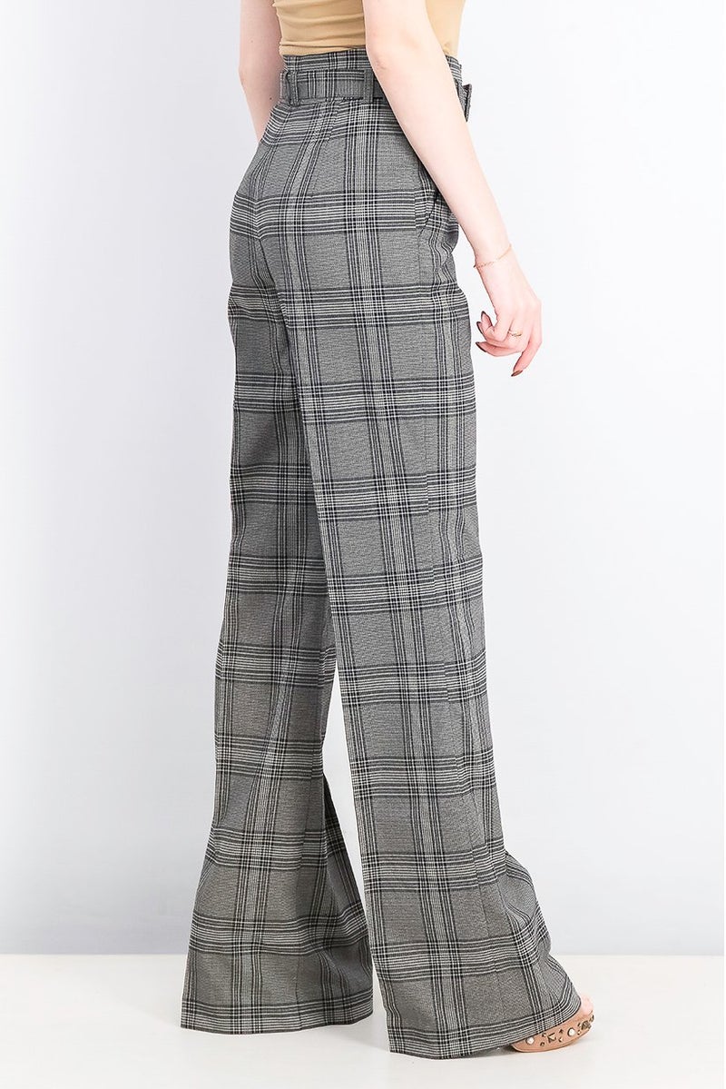 Marciano Women Regular Fit Plaid Pants, Black - Image 4