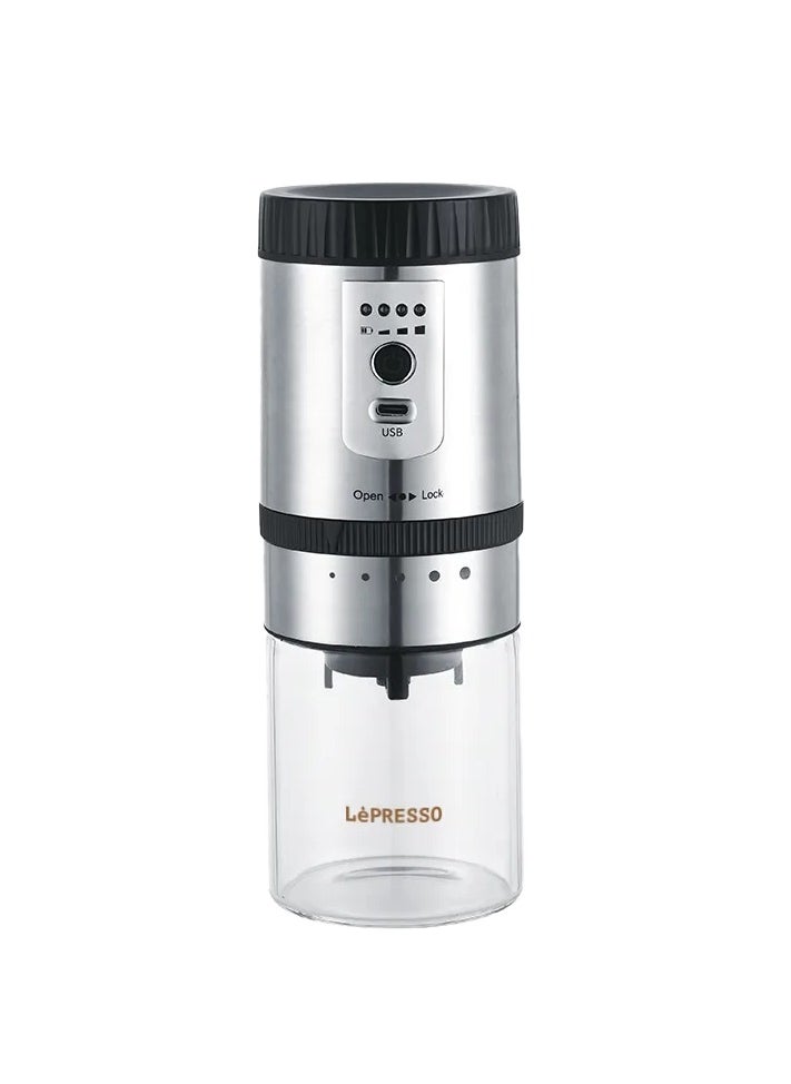 Portable Mini Coffee Grinder with Storage - Silver - pzsku/Z4276E46A4332200A9BD6Z/45/_/1734527803/7005cb57-430e-4f3d-a3f1-89bdc660e7a2