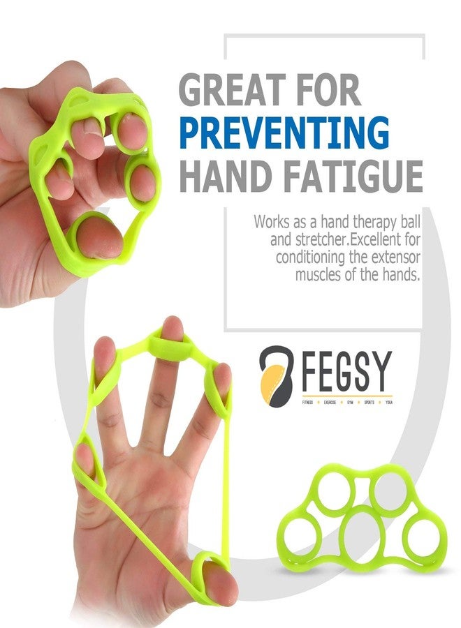 FEGSY Silicon Finger Stretcher, Hand Grip Exerciser, Palm Strengthener for Athletes, Musicians, Therapy, and Stress Relief (Set of 3) - Image 3