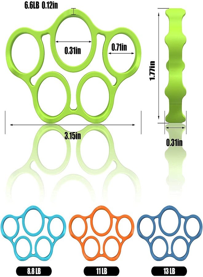 FEGSY Silicon Finger Stretcher, Hand Grip Exerciser, Palm Strengthener for Athletes, Musicians, Therapy, and Stress Relief (Set of 3) - Image 2
