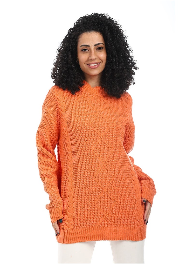 Caesar Women Wool Long Pullover Round Neck  - Image 1