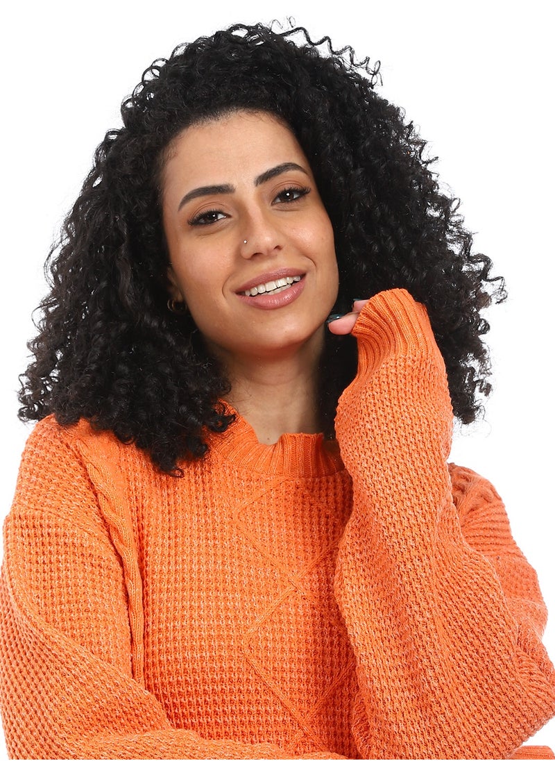 Caesar Women Wool Long Pullover Round Neck  - Image 3