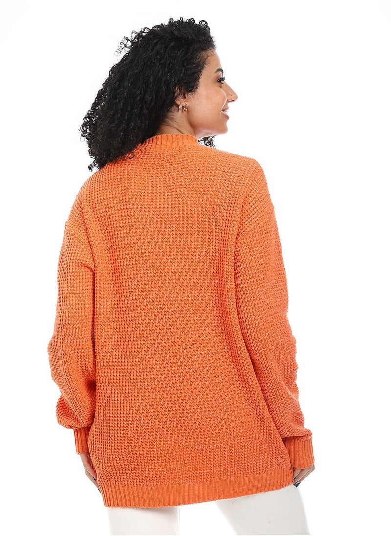 Caesar Women Wool Long Pullover Round Neck  - Image 5