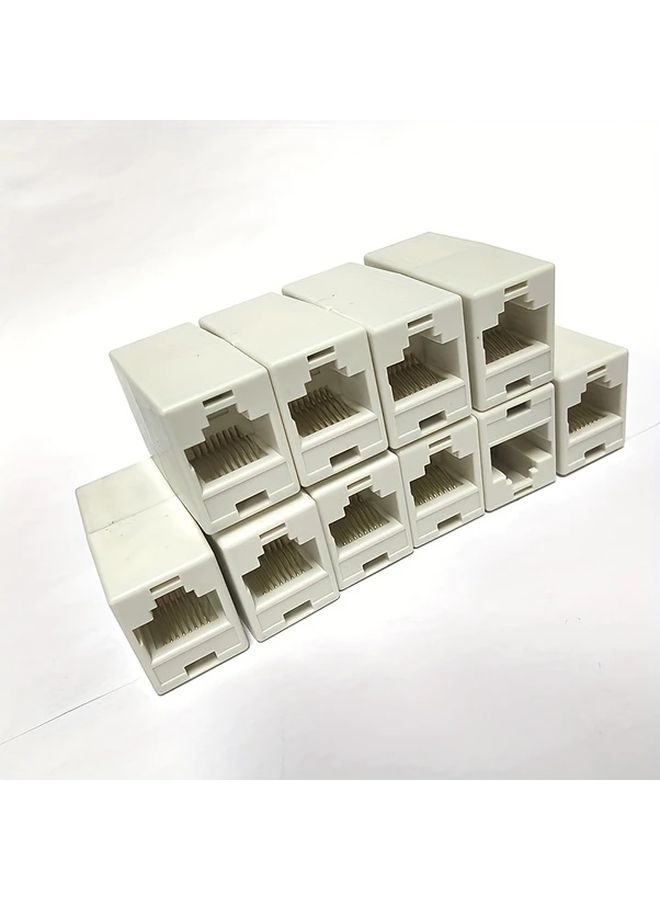 6pcs Premium RJ45 Ethernet Coupler Yellow Copper Plated Cat5 Cat6 Cable Joiner Adapter - Image 5
