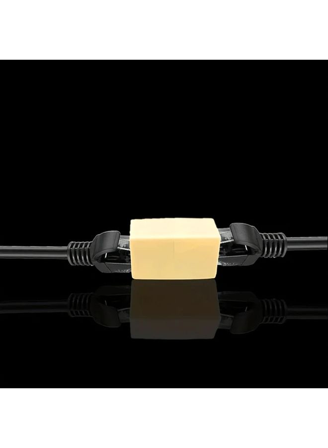 6pcs Premium RJ45 Ethernet Coupler Yellow Copper Plated Cat5 Cat6 Cable Joiner Adapter - Image 3
