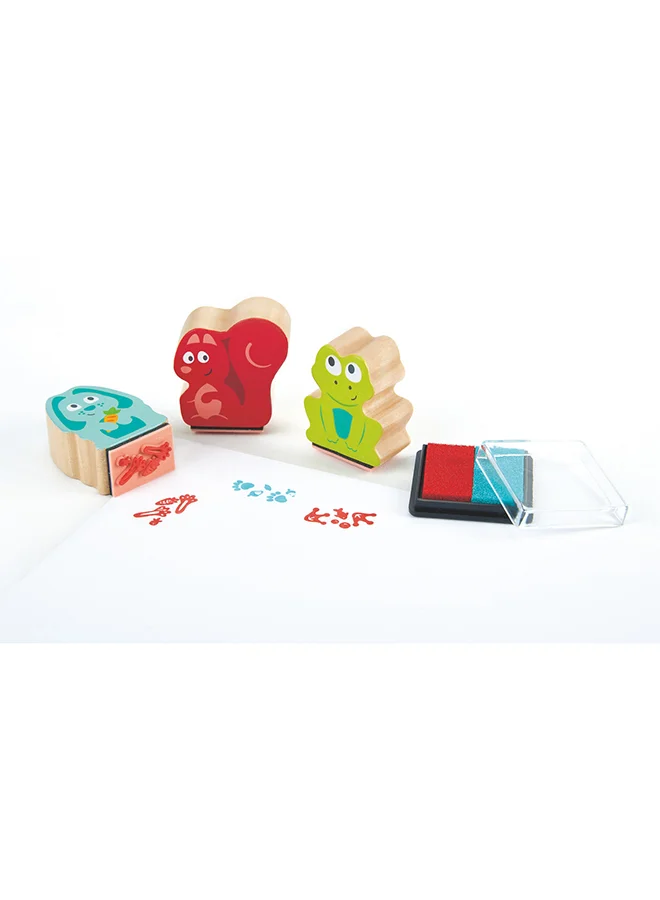 Hape Animal Print Ink Stamp Set, 3Y+