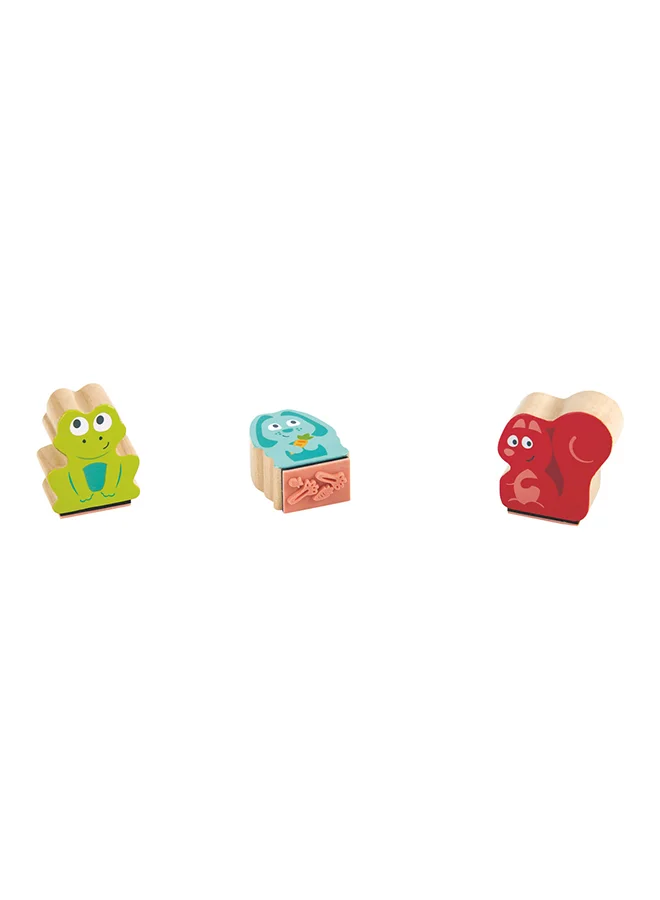 Hape Animal Print Ink Stamp Set, 3Y+
