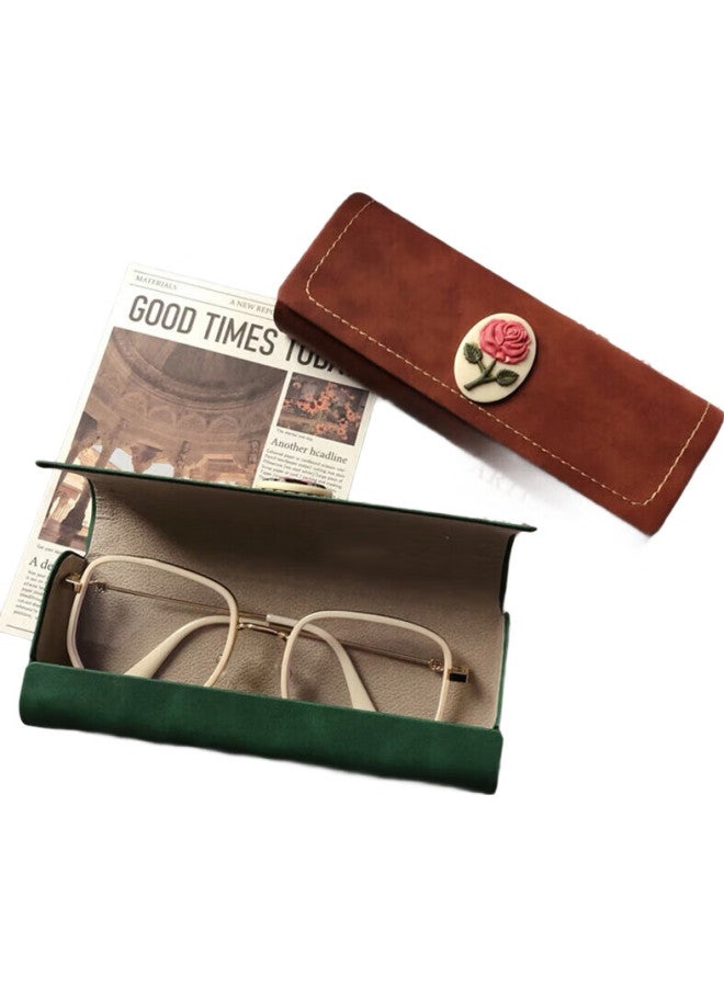 Eyeglass Case, Portable, High-End, Retro Style, Crush-Resistant, Large Capacity, For Myopia Glasses, Sunglasses Storage Bag For Men - Image 3