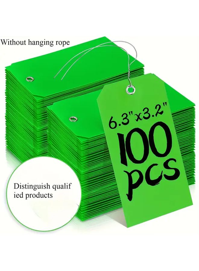 100 Heavy Duty Wire Labels With Reinforced Eyelets And Stacking Service Red Clear Writable Surface For Equipment Inventory Parts Valve Trucks Equipment Tracking Sturdy Construction Inventory Management - Image 4