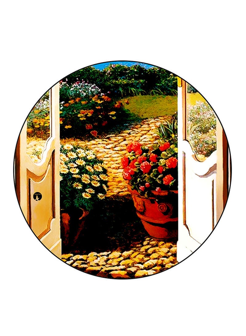 RKN Vintage Art Printed Mouse Pad  Round  Multicolour