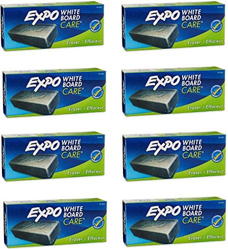 EXPO 81505 Block Eraser Dry Erase Whiteboard Board Eraser, Soft Pile, 5 1/8 W x 1 1/4 H - Pack of 8 - Image 3