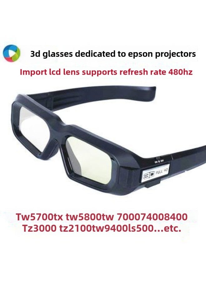 نظارات عرض ذكية ثلاثية الأبعاد بتقنية بلوتوث وترددات الراديو من نيو إكسبلوجن TW5700TX/5800/TW7000/TZ3000 - اللون: نظارات عرض ثلاثية الأبعاد من إبسون - Image 1