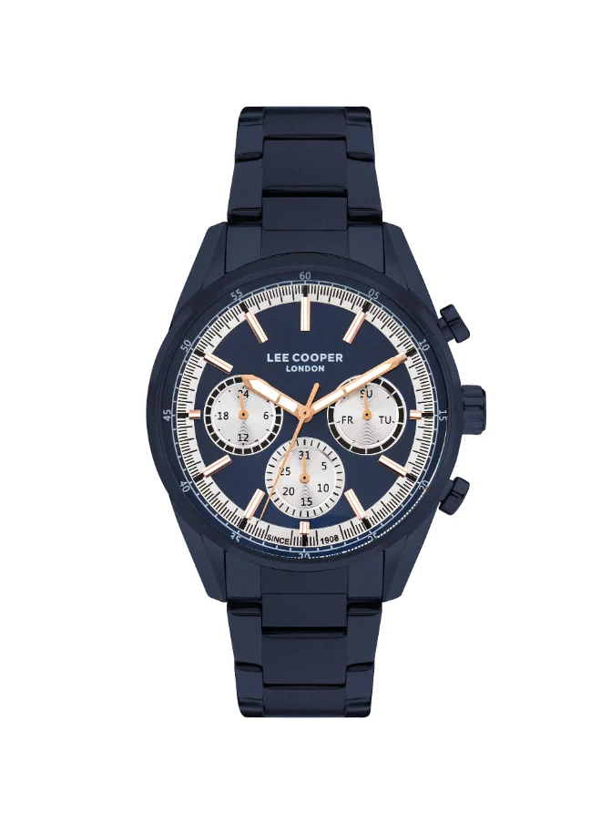 لي كوبر Lee Cooper Men 's Dark Blue Dial Multi Function watch - LC07986.990