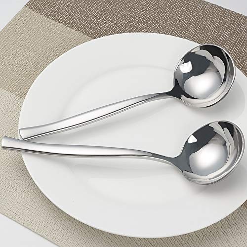 Qskely 3-Piece Stainless Steel Soup Ladle Spoon, Gravy Ladle Spoon - Image 4