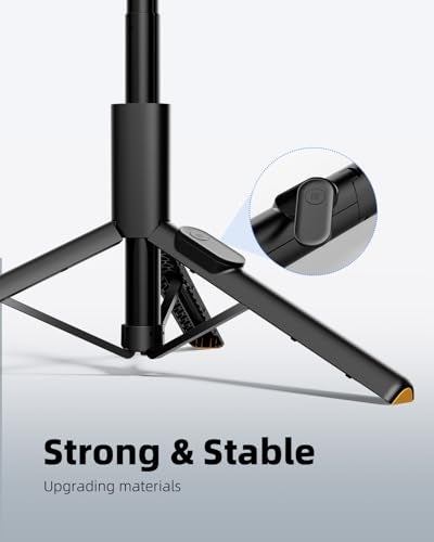 TODI Selfie Stick Tripod for iPhone, 60" Lightweight Phone Tripod Stand with Wireless Remote, Extendable Selfie Stick for iPhone, All-in-1, Compatible with iPhone/Android - Image 3